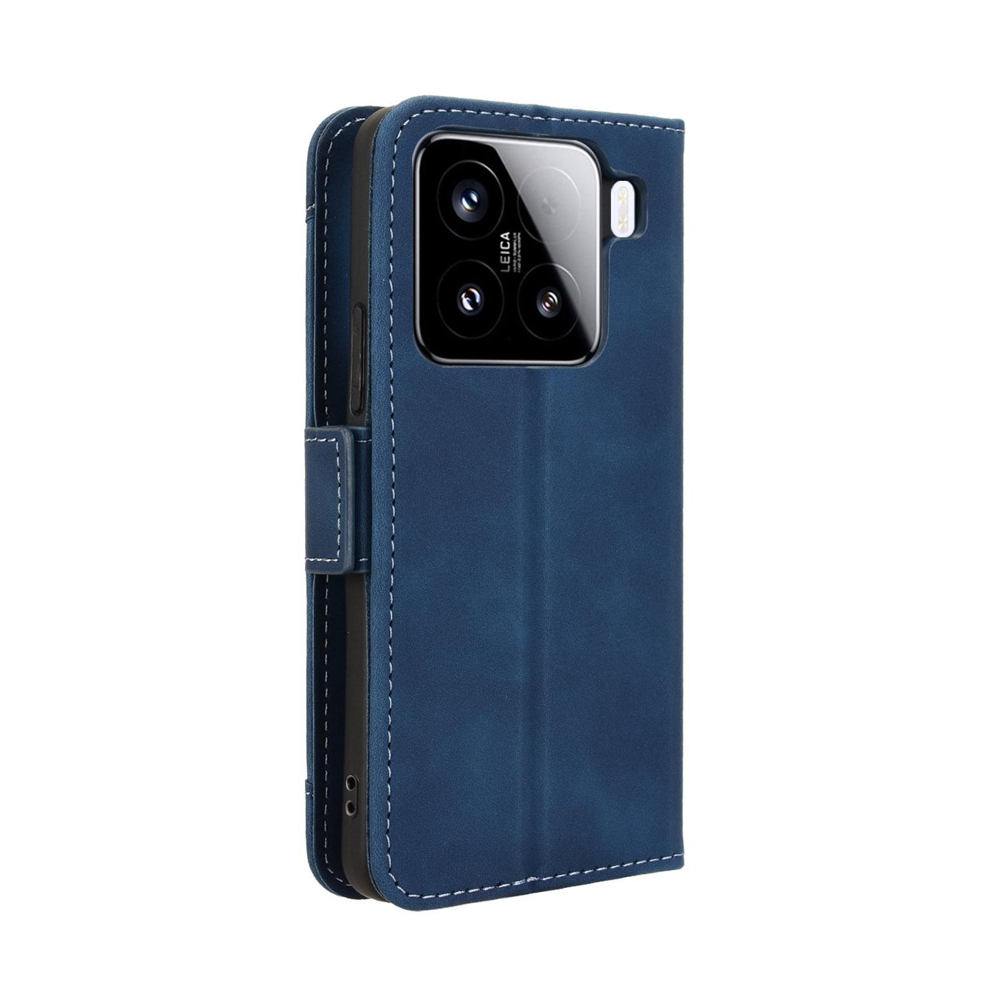 Xiaomi 15 Pro Skin Feel PU Leather Wallet Phone Case with Card Slots, Cash Pocket, Magnetic Closure, Built-In Stand, Full Protection TPU Cover