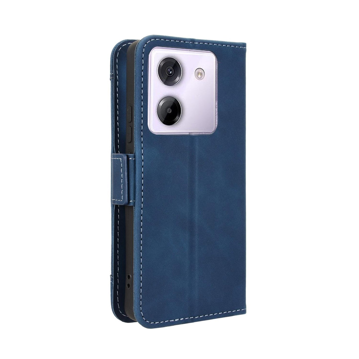 Xiaomi Poco M7 Pro 5G Skin Feel PU Leather Wallet Phone Case with Card Slots, Cash Pocket, Magnetic Closure, Built-In Stand, Full Protection TPU Cover