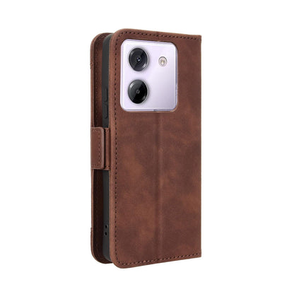 Xiaomi Poco M7 Pro 5G Skin Feel PU Leather Wallet Phone Case with Card Slots, Cash Pocket, Magnetic Closure, Built-In Stand, Full Protection TPU Cover