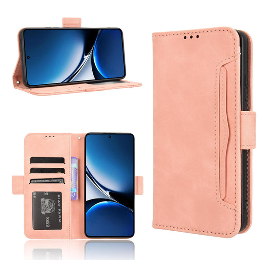 Xiaomi Poco X7 Pro 5G Skin Feel PU Leather Wallet Phone Case with Card Slots, Cash Pocket, Magnetic Closure, Built-In Stand, Full Protection TPU Cover