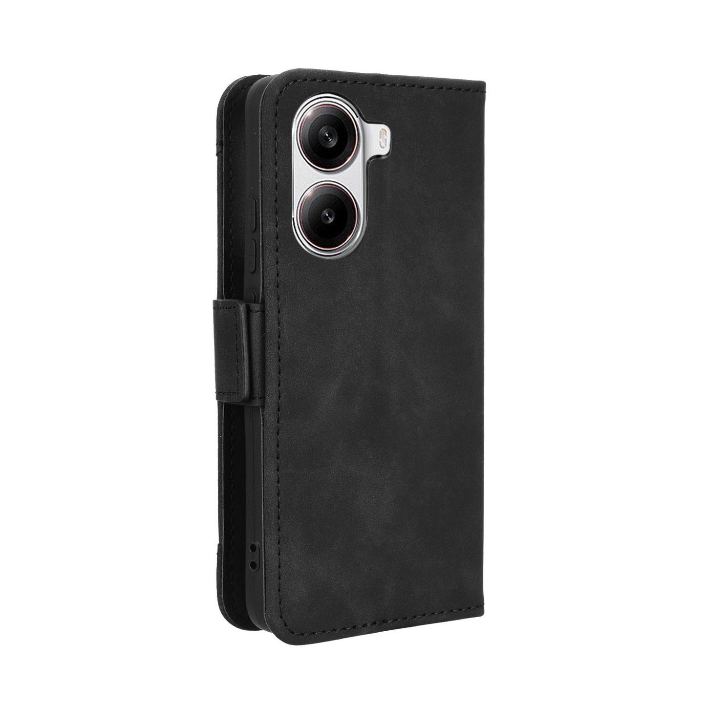 Xiaomi Poco X7 Pro 5G Skin Feel PU Leather Wallet Phone Case with Card Slots, Cash Pocket, Magnetic Closure, Built-In Stand, Full Protection TPU Cover