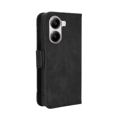 Xiaomi Poco X7 Pro 5G Skin Feel PU Leather Wallet Phone Case with Card Slots, Cash Pocket, Magnetic Closure, Built-In Stand, Full Protection TPU Cover