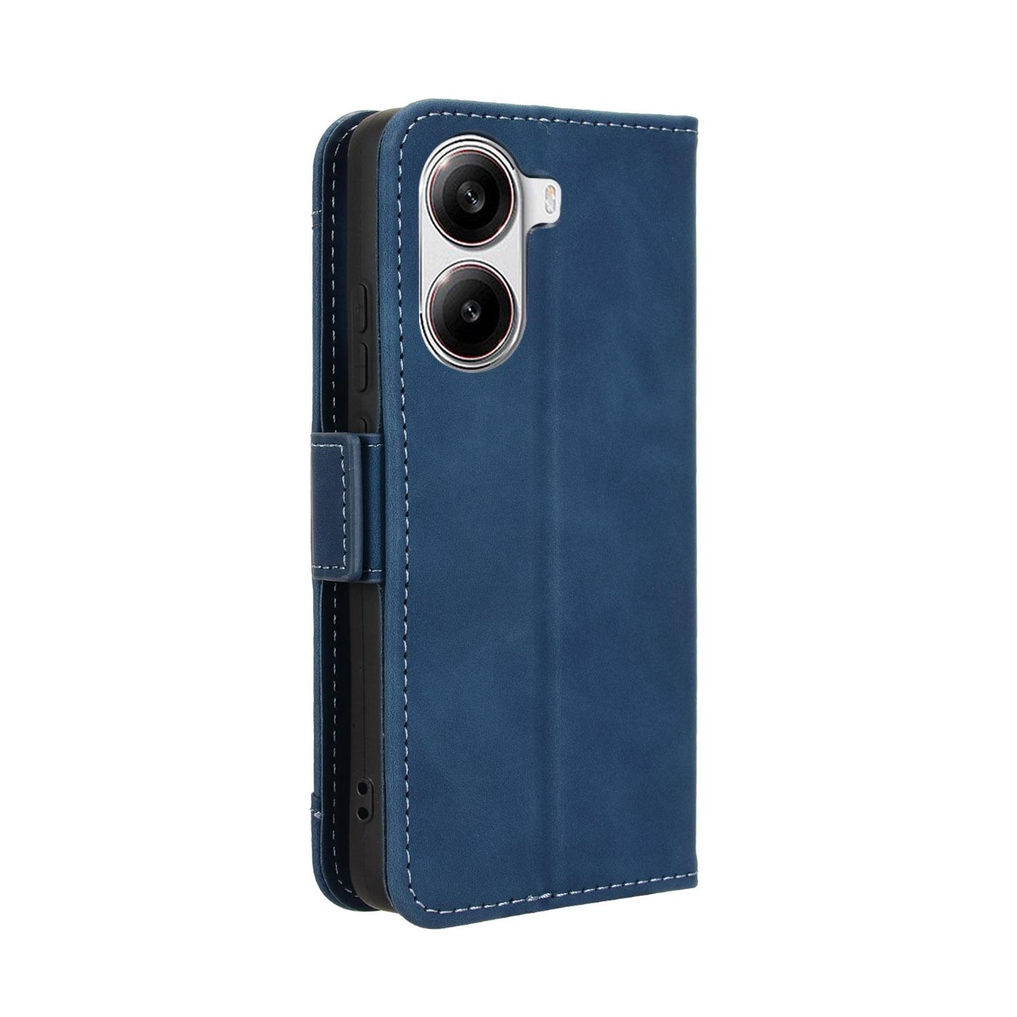 Xiaomi Poco X7 Pro 5G Skin Feel PU Leather Wallet Phone Case with Card Slots, Cash Pocket, Magnetic Closure, Built-In Stand, Full Protection TPU Cover