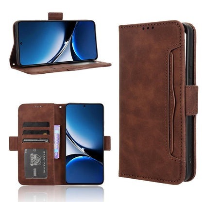 Xiaomi Poco X7 Pro 5G Skin Feel PU Leather Wallet Phone Case with Card Slots, Cash Pocket, Magnetic Closure, Built-In Stand, Full Protection TPU Cover