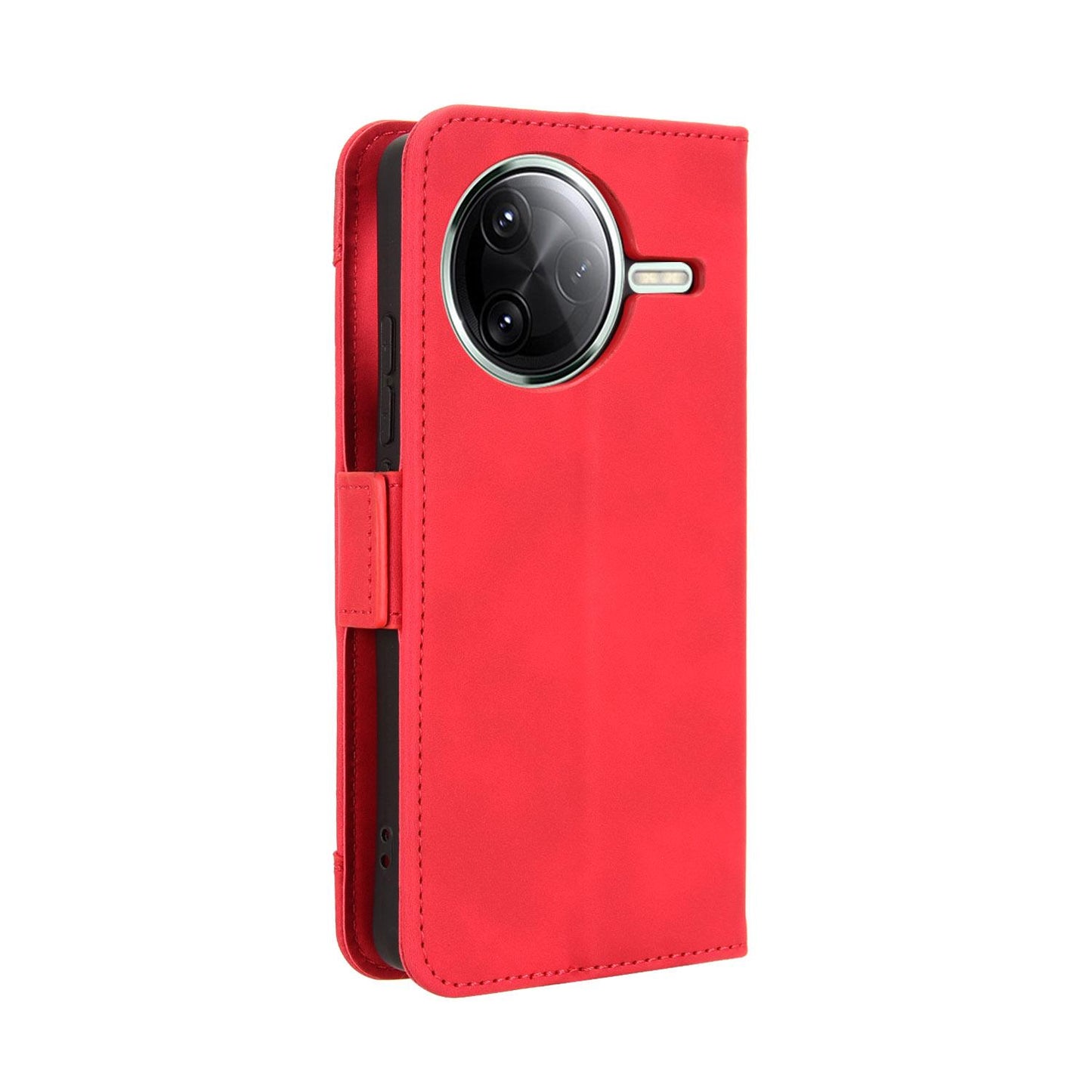Xiaomi Poco F7 Pro 5G Skin Feel PU Leather Wallet Phone Case with Card Slots, Cash Pocket, Magnetic Closure, Built-In Stand, Full Protection TPU Cover