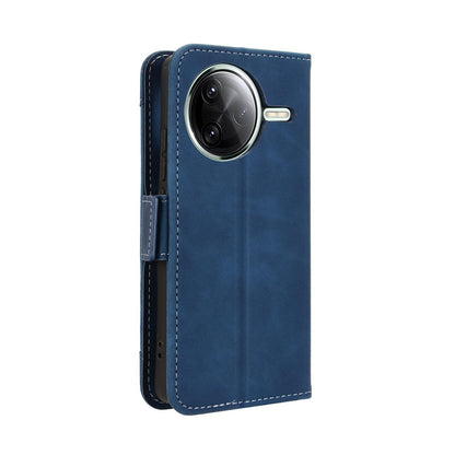 Xiaomi Poco F7 Pro 5G Skin Feel PU Leather Wallet Phone Case with Card Slots, Cash Pocket, Magnetic Closure, Built-In Stand, Full Protection TPU Cover