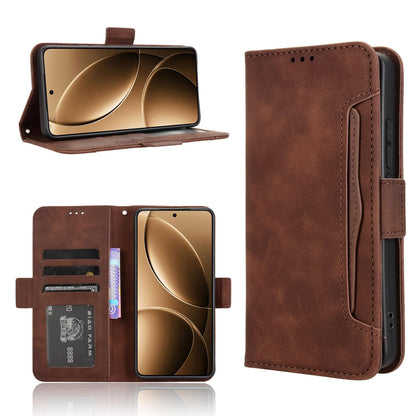 Xiaomi Poco F7 Pro 5G Skin Feel PU Leather Wallet Phone Case with Card Slots, Cash Pocket, Magnetic Closure, Built-In Stand, Full Protection TPU Cover