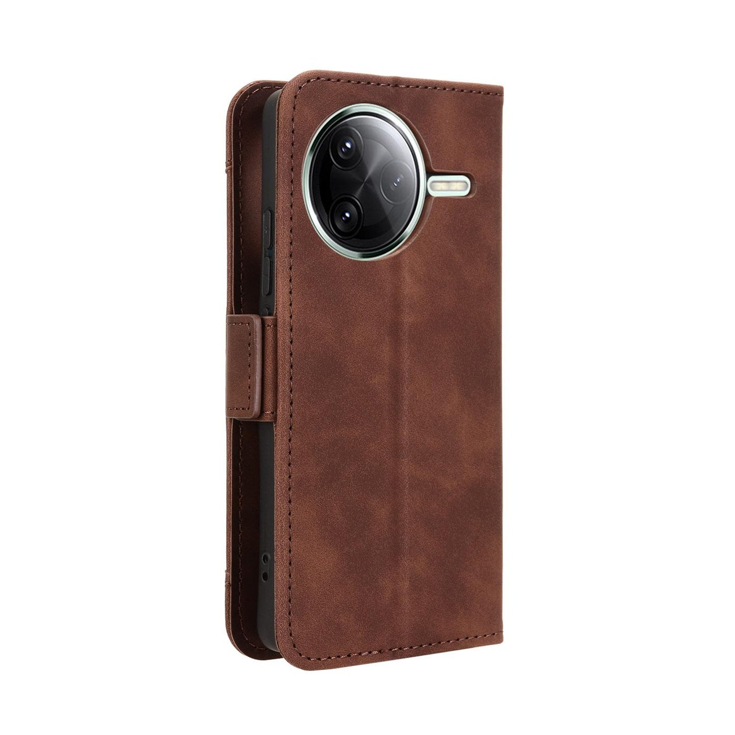 Xiaomi Poco F7 Ultra Skin Feel PU Leather Wallet Phone Case with Card Slots, Cash Pocket, Magnetic Closure, Built-In Stand, Full Protection TPU Cover