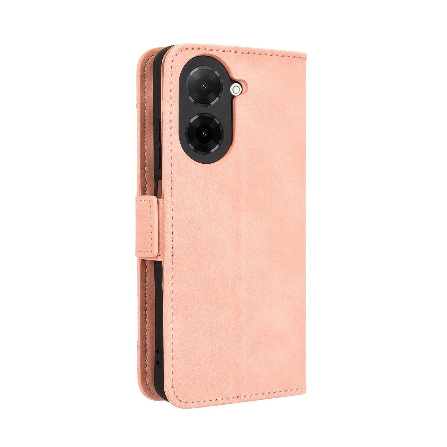 Xiaomi Poco C71 Skin Feel PU Leather Wallet Phone Case with Card Slots, Cash Pocket, Magnetic Closure, Built-In Stand, Full Protection TPU Cover