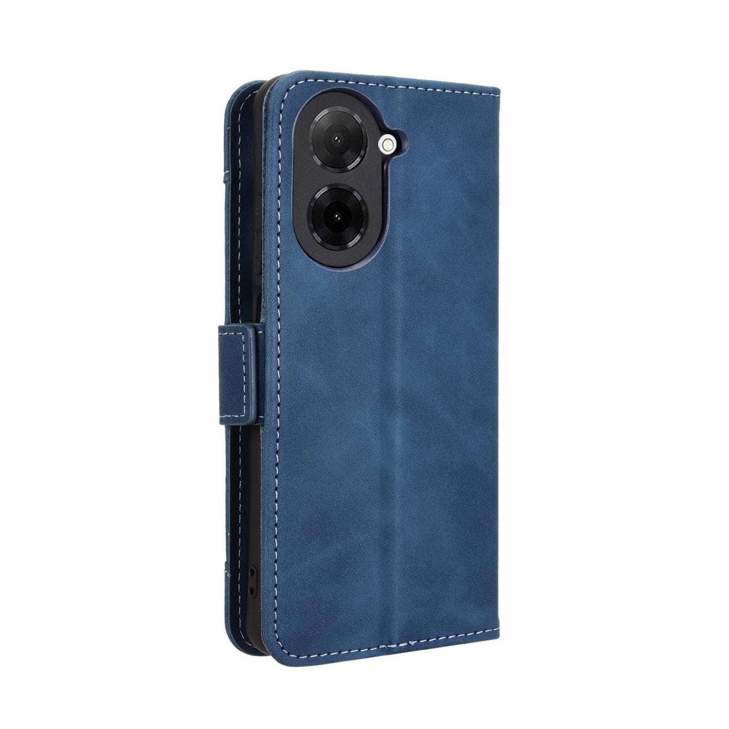 Xiaomi Poco C71 Skin Feel PU Leather Wallet Phone Case with Card Slots, Cash Pocket, Magnetic Closure, Built-In Stand, Full Protection TPU Cover