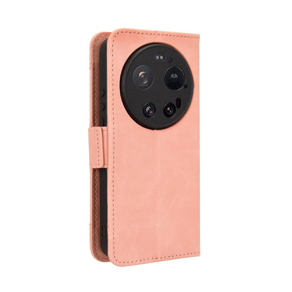 Xiaomi 17 Ultra Skin Feel PU Leather Wallet Phone Case with Card Slots, Cash Pocket, Magnetic Closure, Built-In Stand, Full Protection TPU Cover