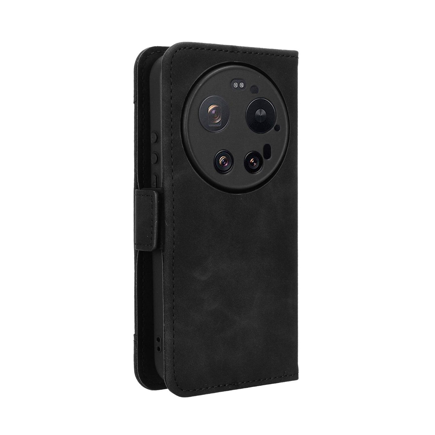 Xiaomi 17 Ultra Skin Feel PU Leather Wallet Phone Case with Card Slots, Cash Pocket, Magnetic Closure, Built-In Stand, Full Protection TPU Cover
