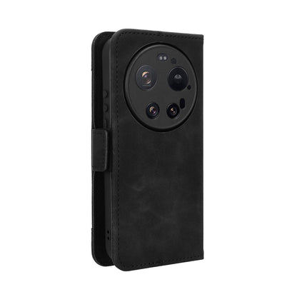 Xiaomi 17 Ultra Skin Feel PU Leather Wallet Phone Case with Card Slots, Cash Pocket, Magnetic Closure, Built-In Stand, Full Protection TPU Cover
