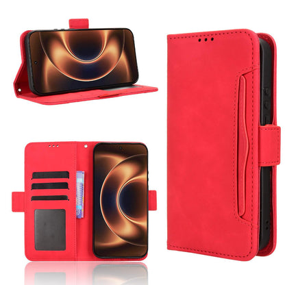 Xiaomi 17 Ultra Skin Feel PU Leather Wallet Phone Case with Card Slots, Cash Pocket, Magnetic Closure, Built-In Stand, Full Protection TPU Cover