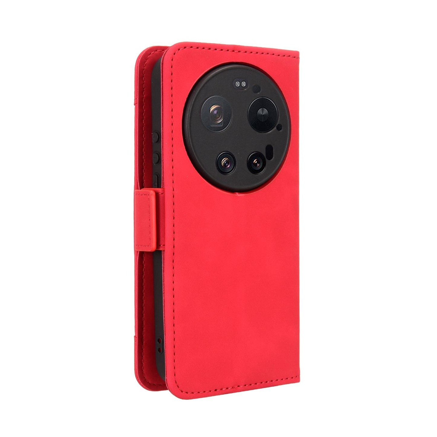 Xiaomi 17 Ultra Skin Feel PU Leather Wallet Phone Case with Card Slots, Cash Pocket, Magnetic Closure, Built-In Stand, Full Protection TPU Cover