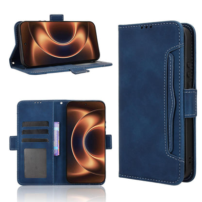 Xiaomi 17 Ultra Skin Feel PU Leather Wallet Phone Case with Card Slots, Cash Pocket, Magnetic Closure, Built-In Stand, Full Protection TPU Cover
