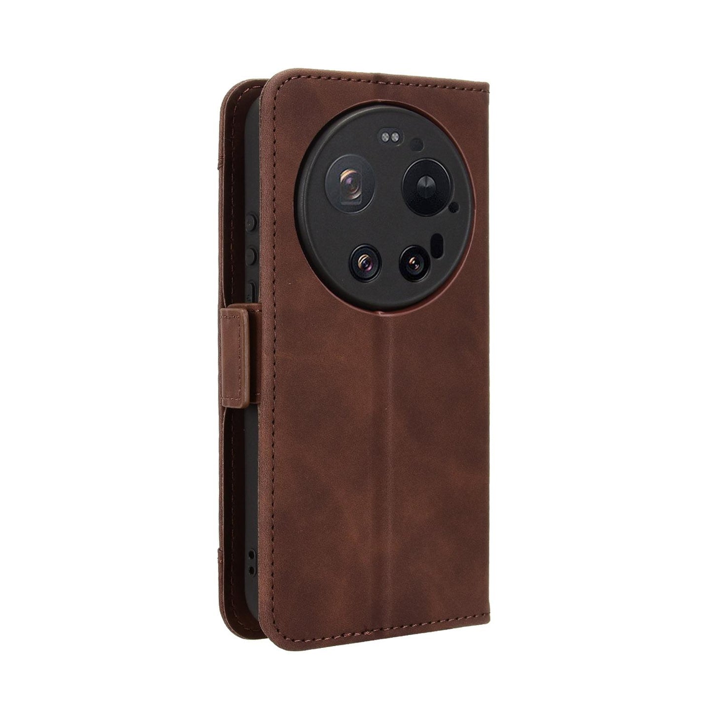 Xiaomi 17 Ultra Skin Feel PU Leather Wallet Phone Case with Card Slots, Cash Pocket, Magnetic Closure, Built-In Stand, Full Protection TPU Cover