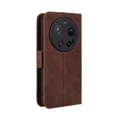 Xiaomi 17 Ultra Skin Feel PU Leather Wallet Phone Case with Card Slots, Cash Pocket, Magnetic Closure, Built-In Stand, Full Protection TPU Cover