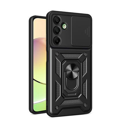 Samsung Galaxy A16 5G Sliding Camera Cover Magnetic Ring Stand Shockproof TPU + PC Protective Phone Case