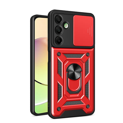 Samsung Galaxy A16 5G Sliding Camera Cover Magnetic Ring Stand Shockproof TPU + PC Protective Phone Case