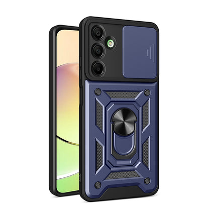 Samsung Galaxy A16 5G Sliding Camera Cover Magnetic Ring Stand Shockproof TPU + PC Protective Phone Case