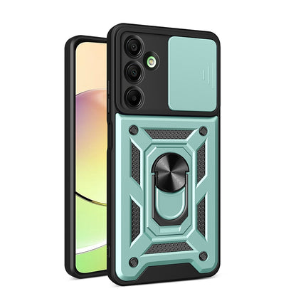 Samsung Galaxy A16 5G Sliding Camera Cover Magnetic Ring Stand Shockproof TPU + PC Protective Phone Case