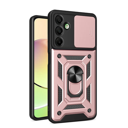 Samsung Galaxy A16 5G Sliding Camera Cover Magnetic Ring Stand Shockproof TPU + PC Protective Phone Case