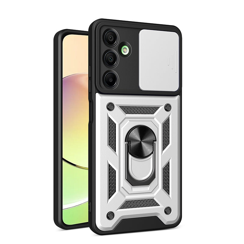 Samsung Galaxy A16 5G Sliding Camera Cover Magnetic Ring Stand Shockproof TPU + PC Protective Phone Case