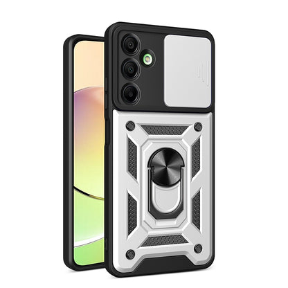 Samsung Galaxy A16 5G Sliding Camera Cover Magnetic Ring Stand Shockproof TPU + PC Protective Phone Case