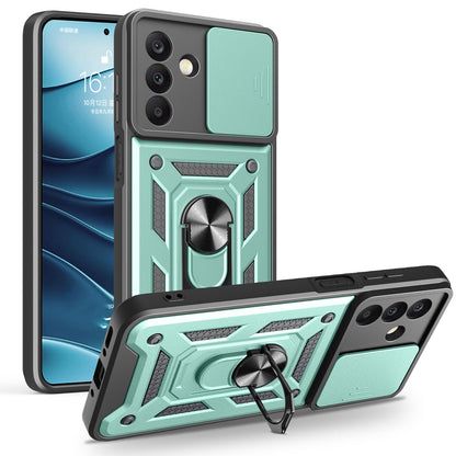 Samsung Galaxy A26 5G Sliding Camera Cover Magnetic Ring Stand Shockproof TPU + PC Protective Phone Case