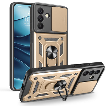 Samsung Galaxy A26 5G Sliding Camera Cover Magnetic Ring Stand Shockproof TPU + PC Protective Phone Case