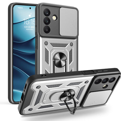 Samsung Galaxy A26 5G Sliding Camera Cover Magnetic Ring Stand Shockproof TPU + PC Protective Phone Case