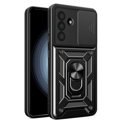 Samsung Galaxy A36 5G Sliding Camera Cover Magnetic Ring Stand Shockproof TPU + PC Protective Phone Case