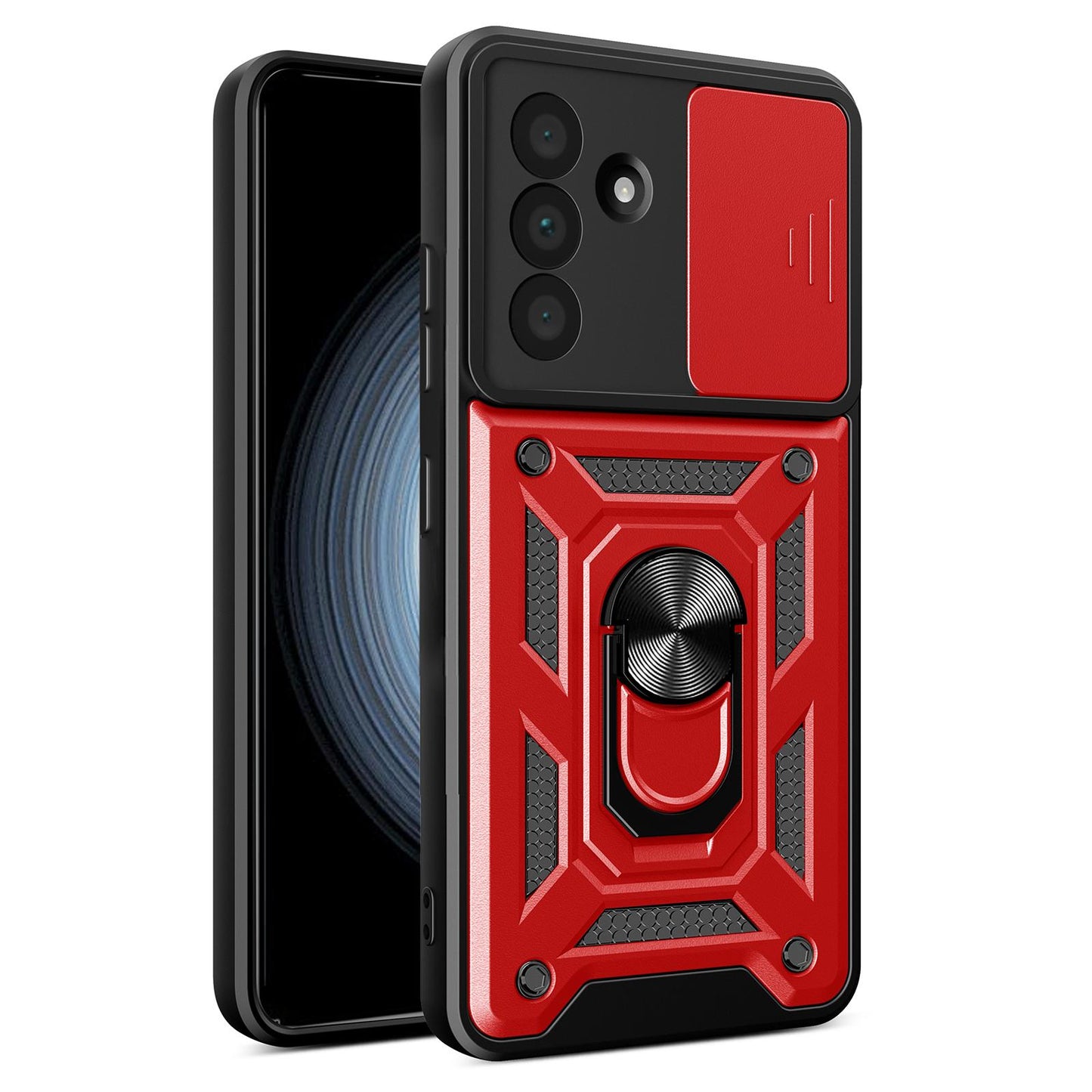 Samsung Galaxy A36 5G Sliding Camera Cover Magnetic Ring Stand Shockproof TPU + PC Protective Phone Case