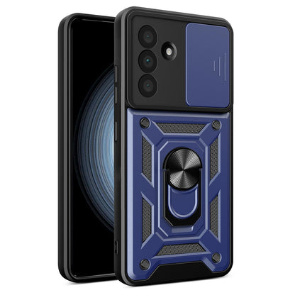 Samsung Galaxy A36 5G Sliding Camera Cover Magnetic Ring Stand Shockproof TPU + PC Protective Phone Case