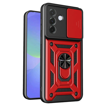 Samsung Galaxy A57 5G Sliding Camera Cover Magnetic Ring Stand Shockproof TPU + PC Protective Phone Case