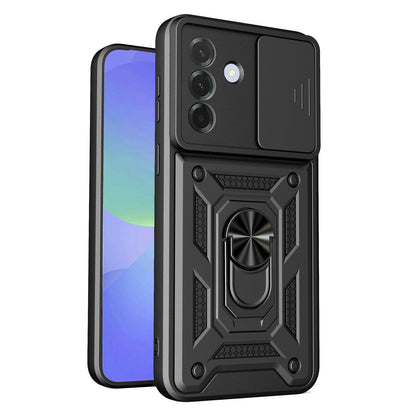 Samsung Galaxy A27 5G Sliding Camera Cover Magnetic Ring Stand Shockproof TPU + PC Protective Phone Case