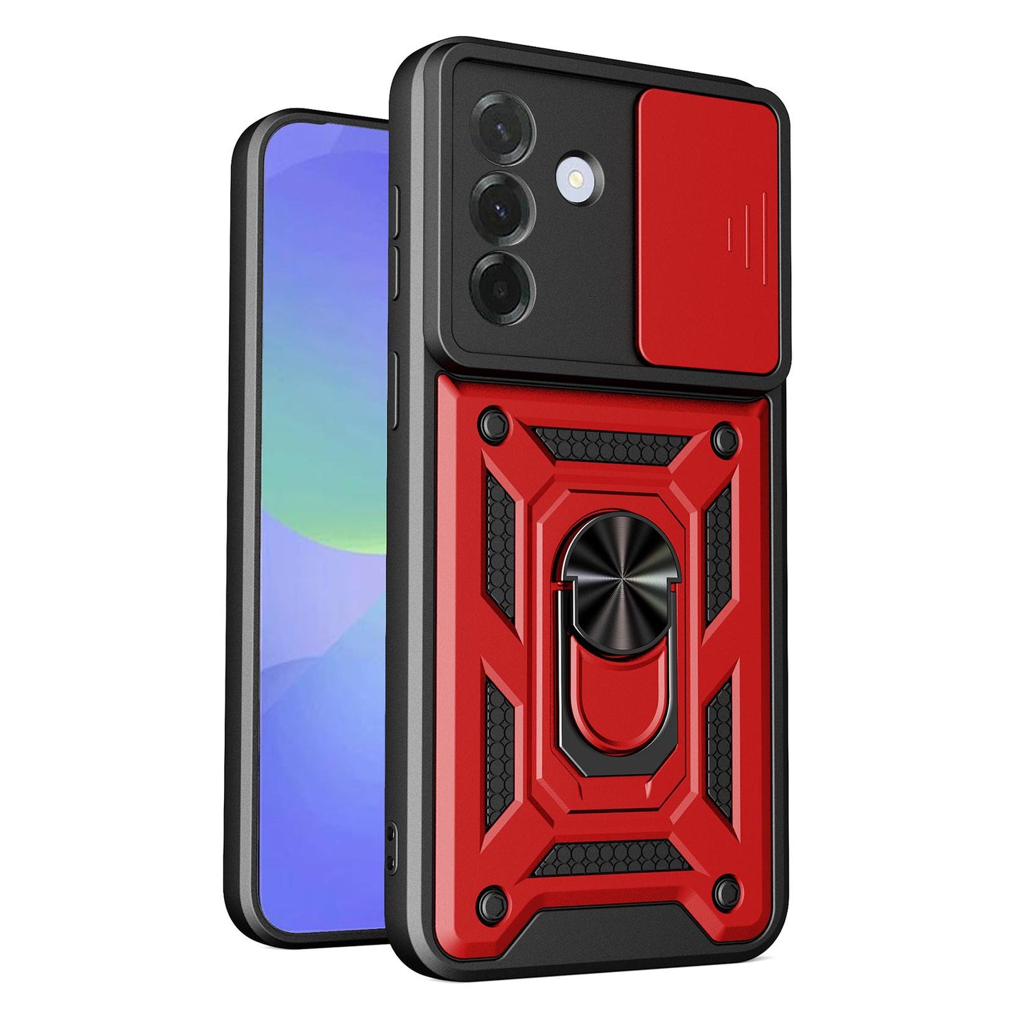 Samsung Galaxy A27 5G Sliding Camera Cover Magnetic Ring Stand Shockproof TPU + PC Protective Phone Case