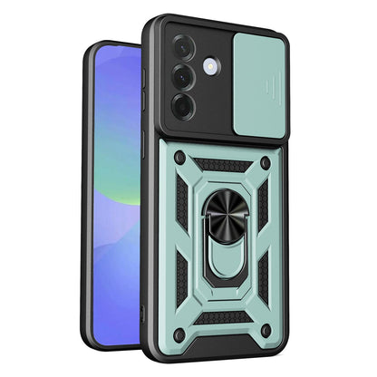 Samsung Galaxy A27 5G Sliding Camera Cover Magnetic Ring Stand Shockproof TPU + PC Protective Phone Case
