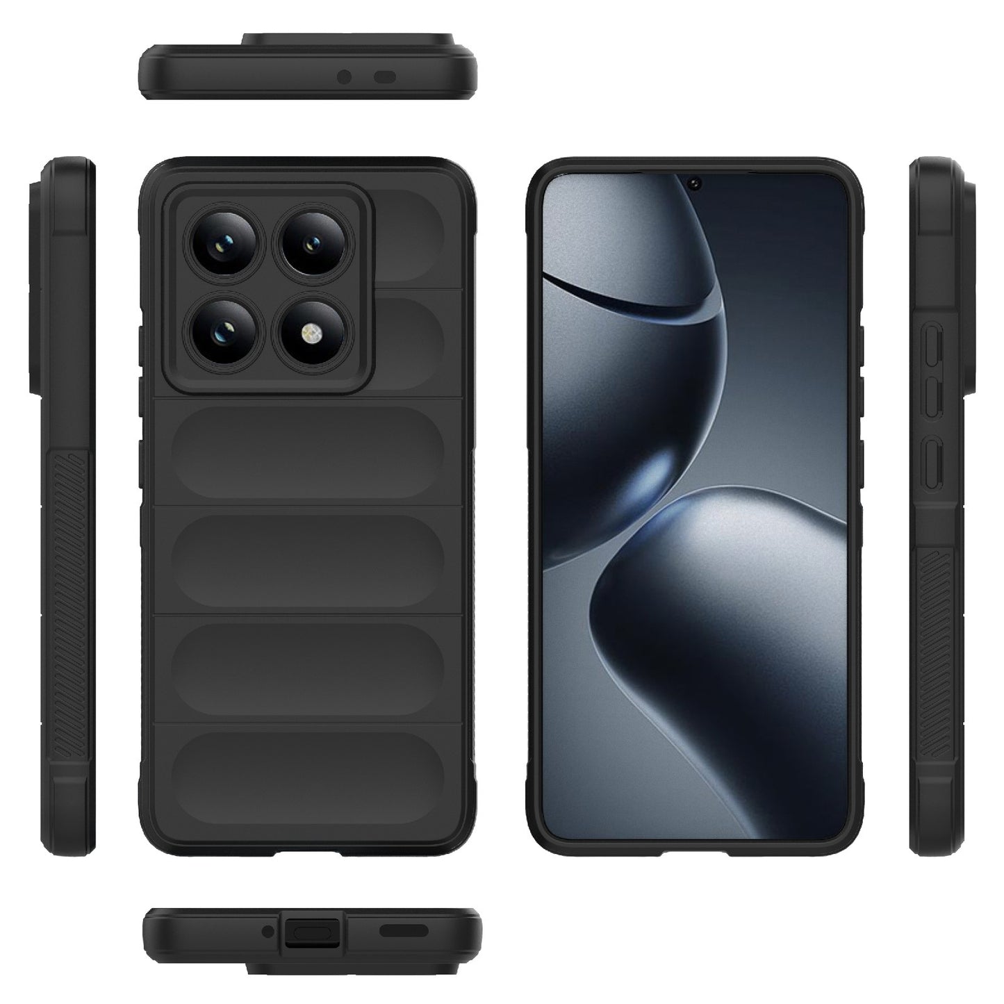 Xiaomi 14T Pro 5G Magic Shield TPU + Flannel Protective Phone Case Cover, Shockproof Scratch Resistant