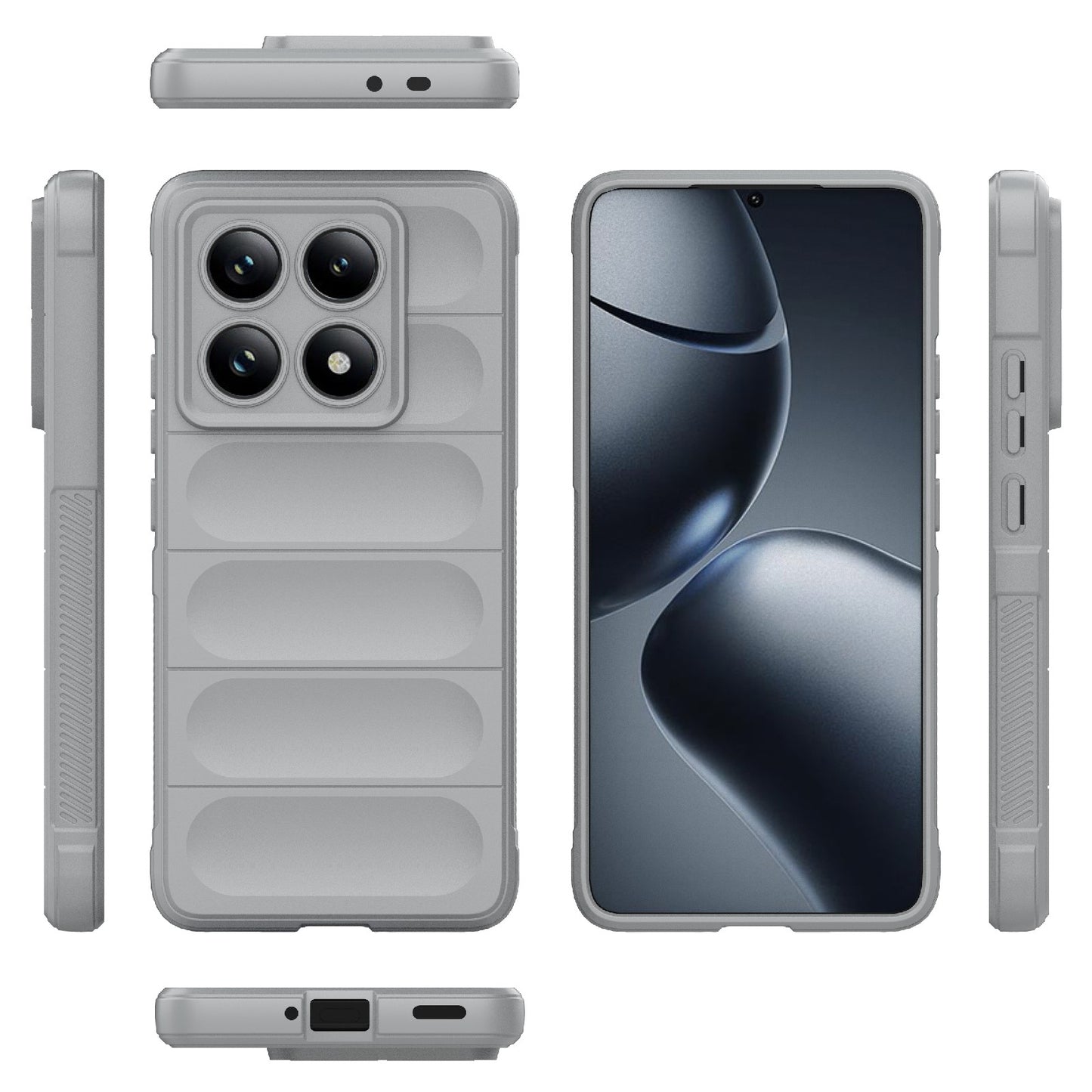 Xiaomi 14T Pro 5G Magic Shield TPU + Flannel Protective Phone Case Cover, Shockproof Scratch Resistant