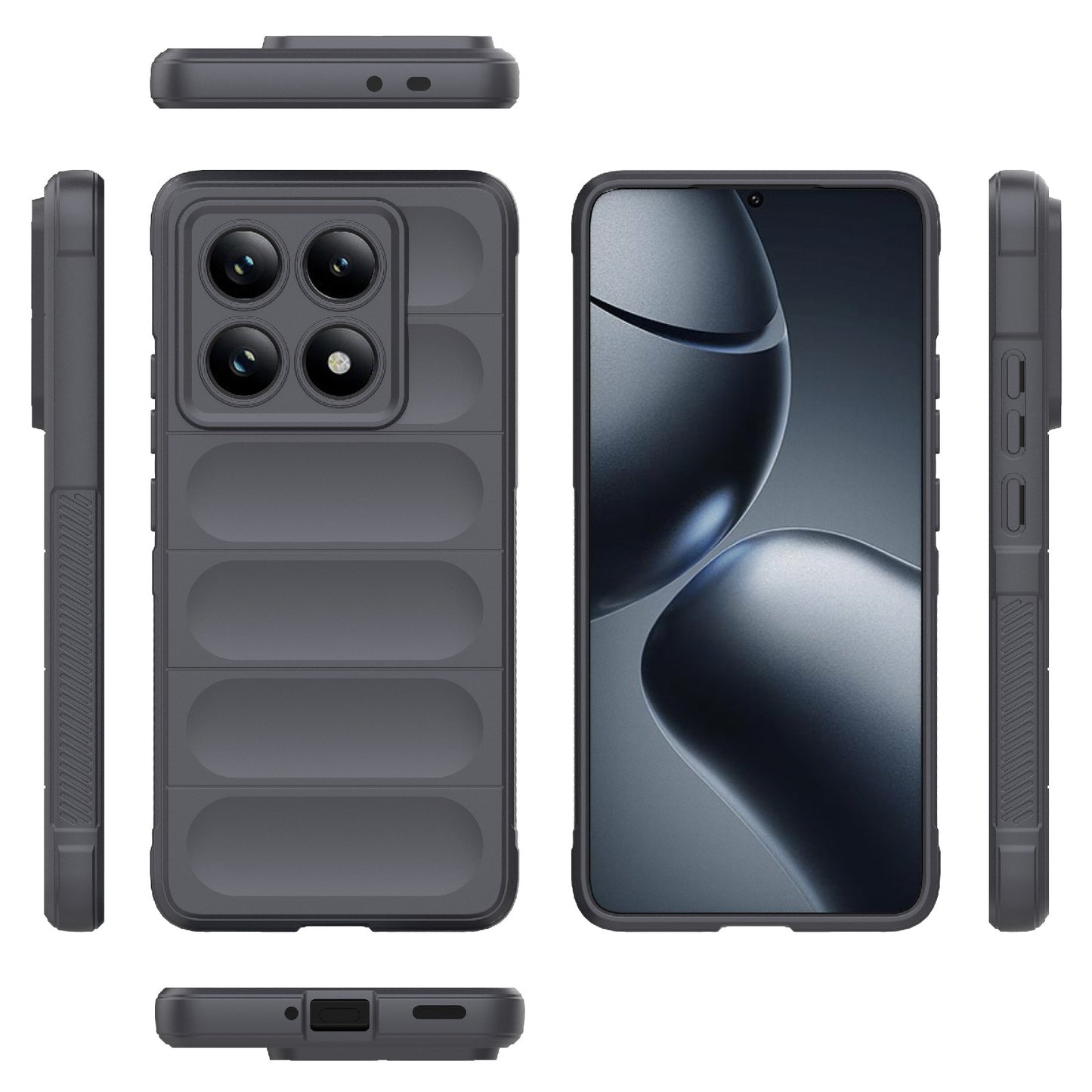 Xiaomi 14T Pro 5G Magic Shield TPU + Flannel Protective Phone Case Cover, Shockproof Scratch Resistant