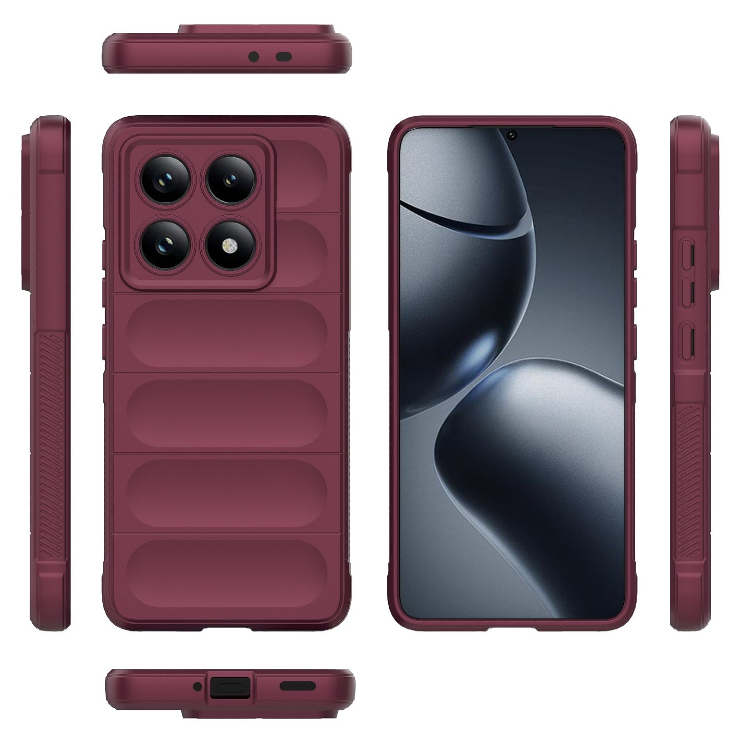 Xiaomi 14T Pro 5G Magic Shield TPU + Flannel Protective Phone Case Cover, Shockproof Scratch Resistant