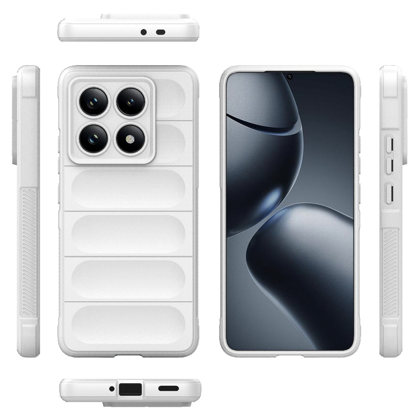 Xiaomi 14T Pro 5G Magic Shield TPU + Flannel Protective Phone Case Cover, Shockproof Scratch Resistant