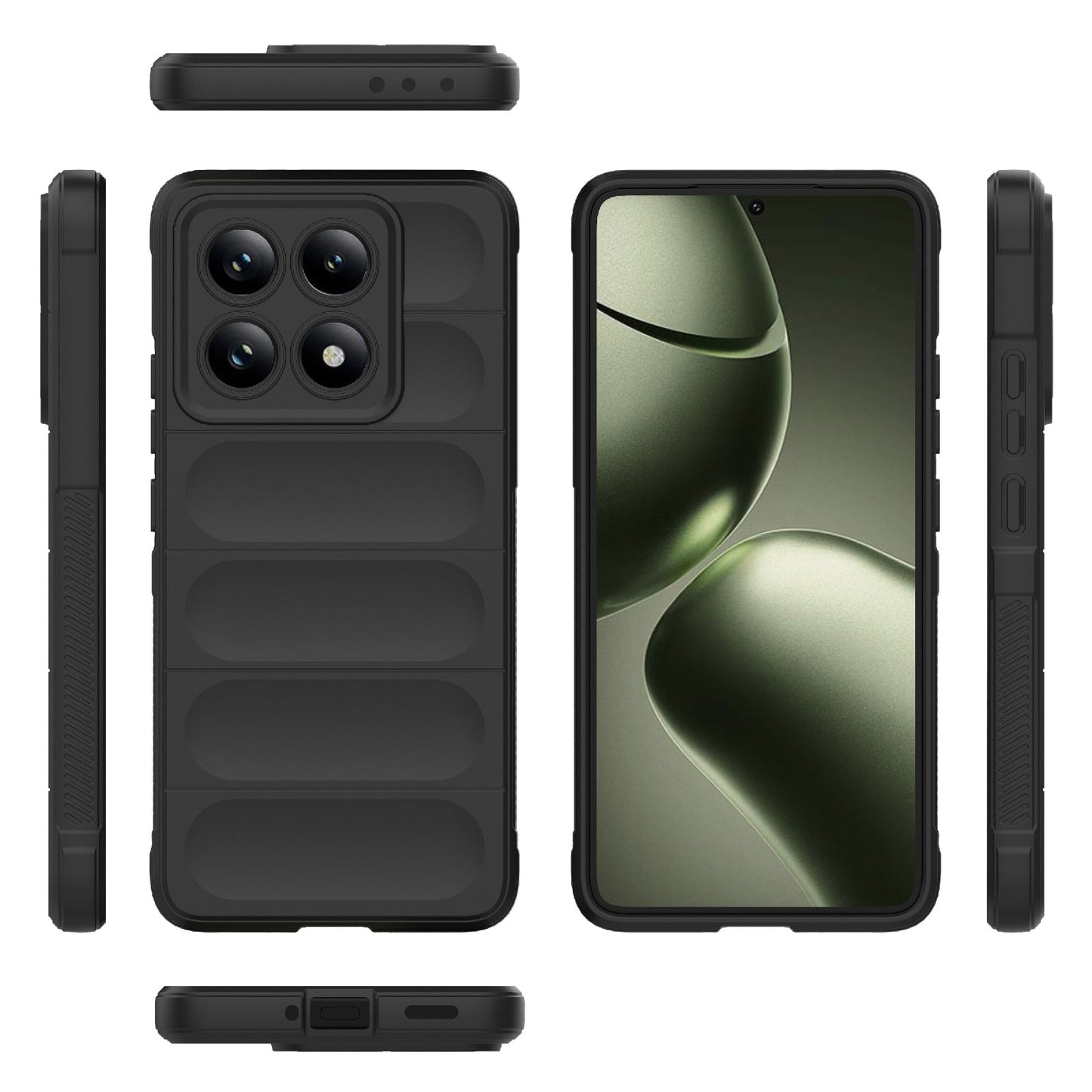 Xiaomi 14T 5G Magic Shield TPU + Flannel Protective Phone Case Cover, Shockproof Scratch Resistant