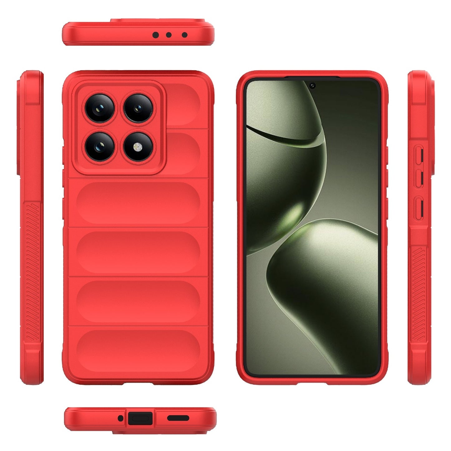 Xiaomi 14T 5G Magic Shield TPU + Flannel Protective Phone Case Cover, Shockproof Scratch Resistant