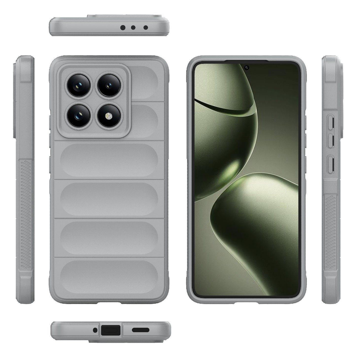 Xiaomi 14T 5G Magic Shield TPU + Flannel Protective Phone Case Cover, Shockproof Scratch Resistant