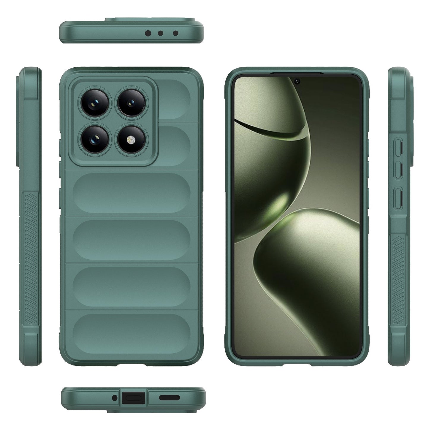 Xiaomi 14T 5G Magic Shield TPU + Flannel Protective Phone Case Cover, Shockproof Scratch Resistant