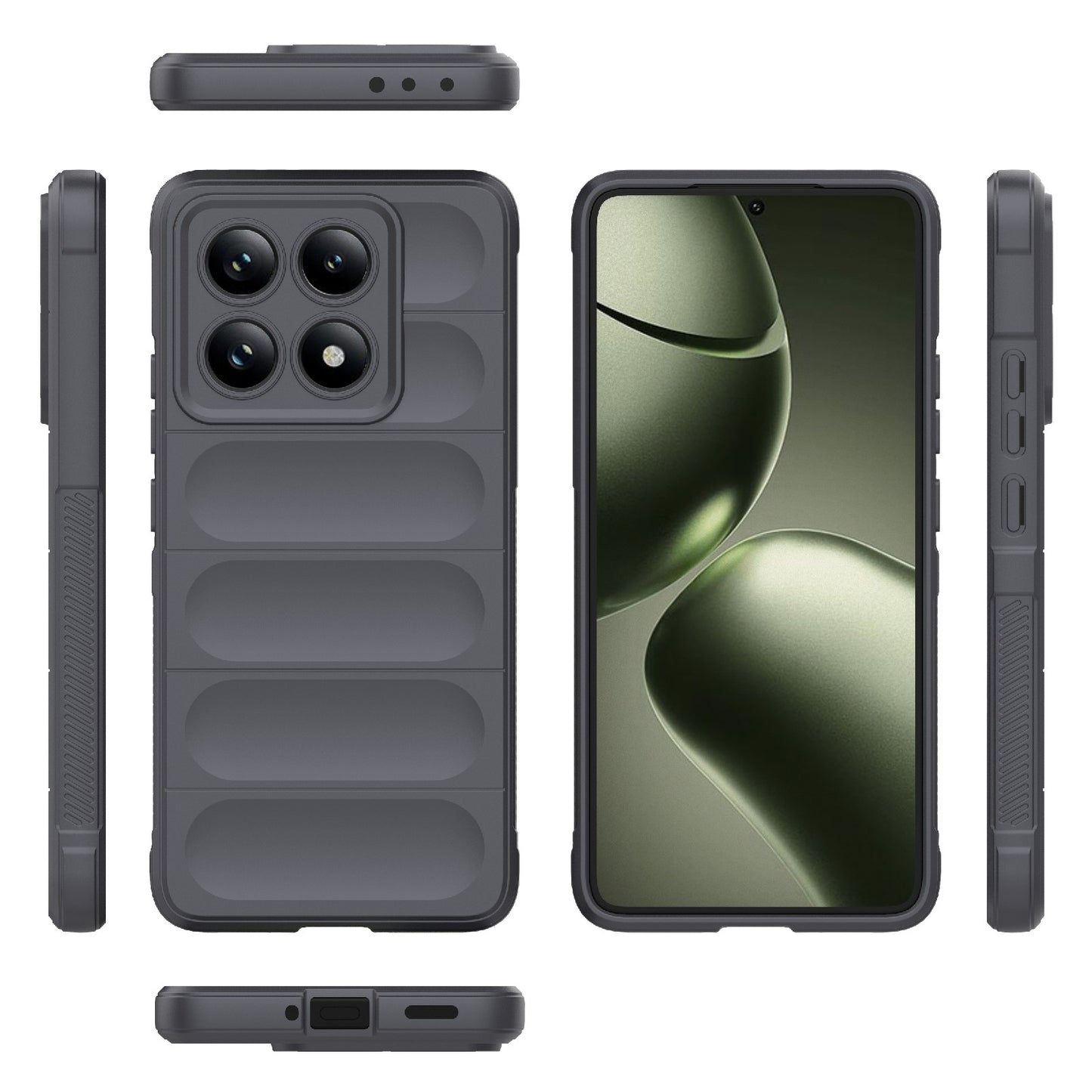 Xiaomi 14T 5G Magic Shield TPU + Flannel Protective Phone Case Cover, Shockproof Scratch Resistant