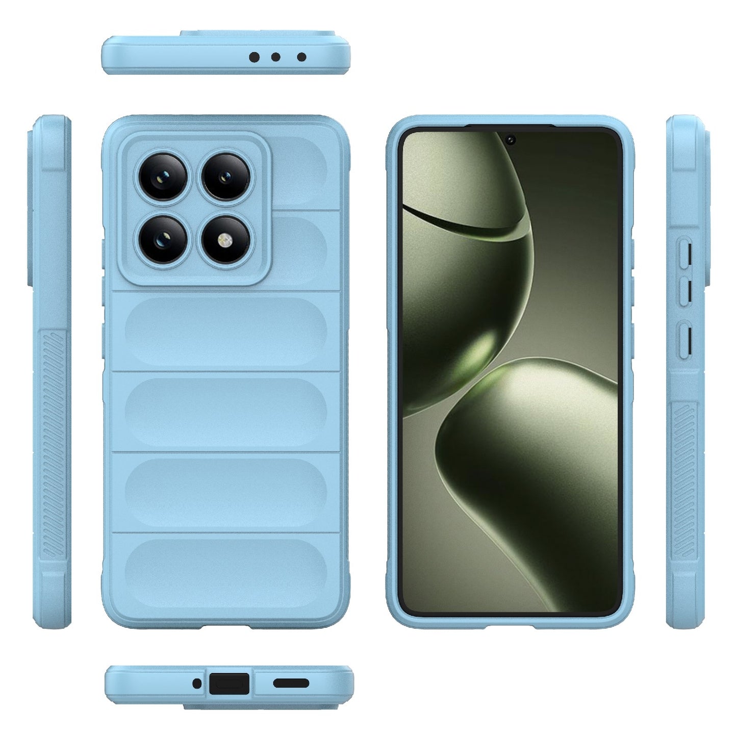 Xiaomi 14T 5G Magic Shield TPU + Flannel Protective Phone Case Cover, Shockproof Scratch Resistant